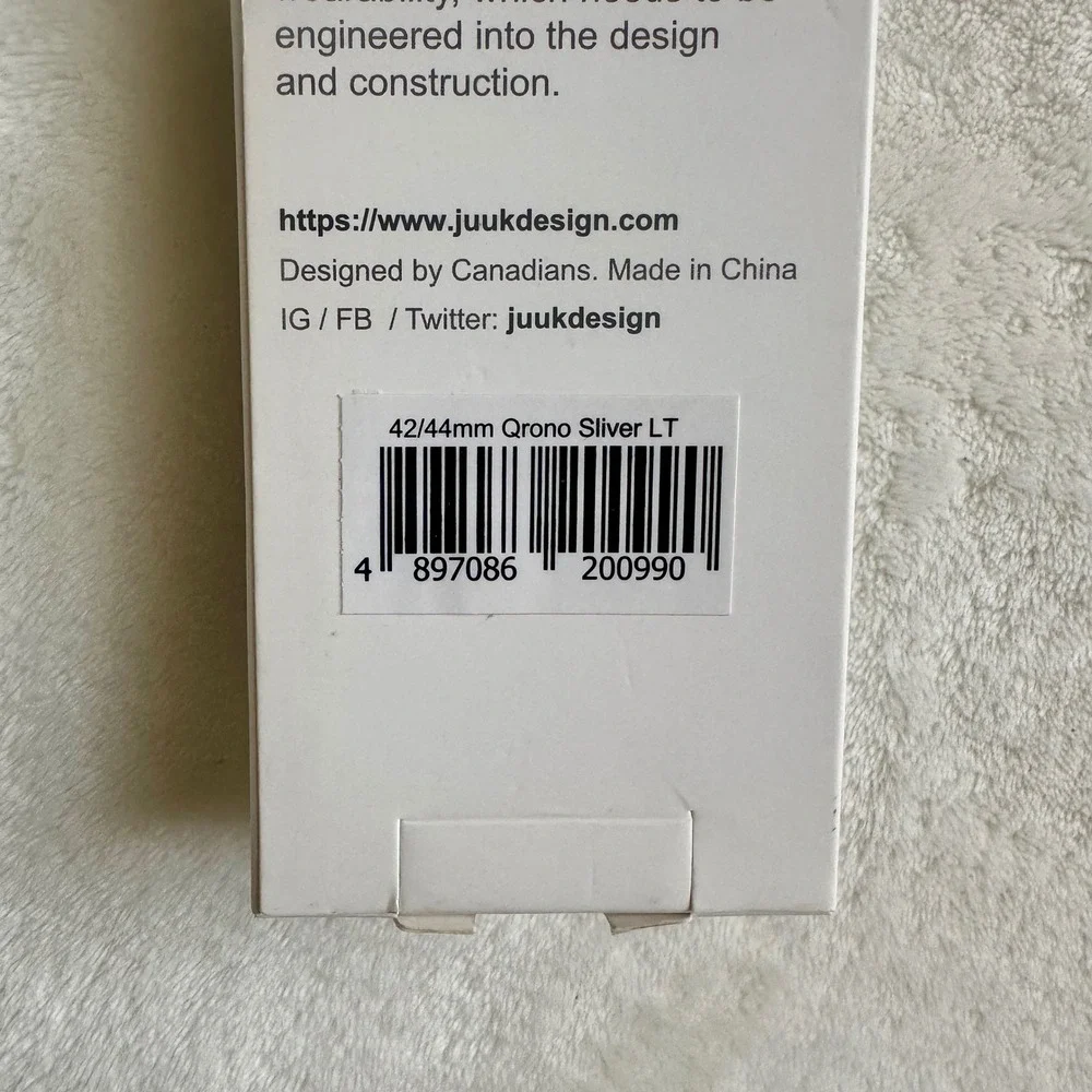 JUUK Qrono Silver Aluminum Link Apple‎ Watch Band 42mm 44mm Open Box